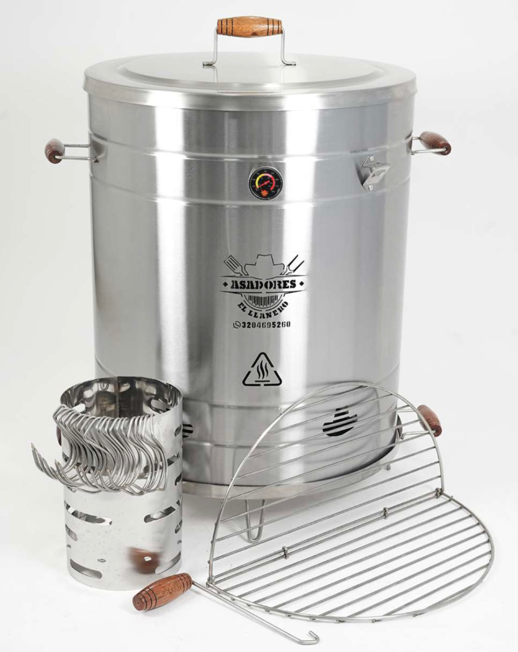 ¡Aprovecha la Oferta! Asador Jumbo de Acero Inoxidable 60-80 Libras, ¡Resistente y Duradero a un Precio Inigualable!