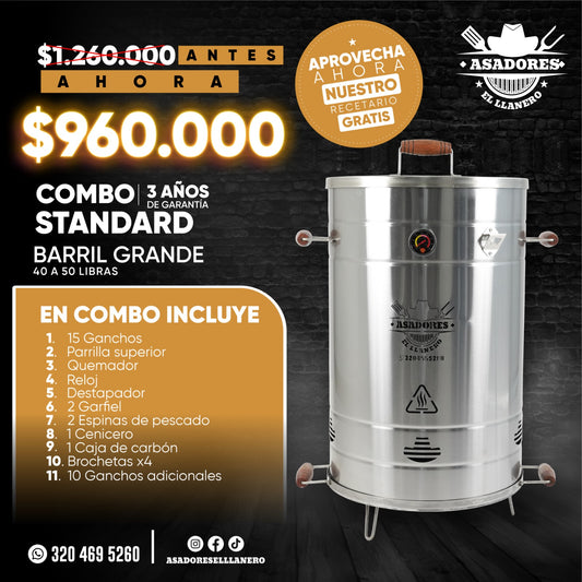 "¡Combo Emprendedor ! Barril Grande de 40 a 50 Libras: El Socio Perfecto para Tu Negocio"