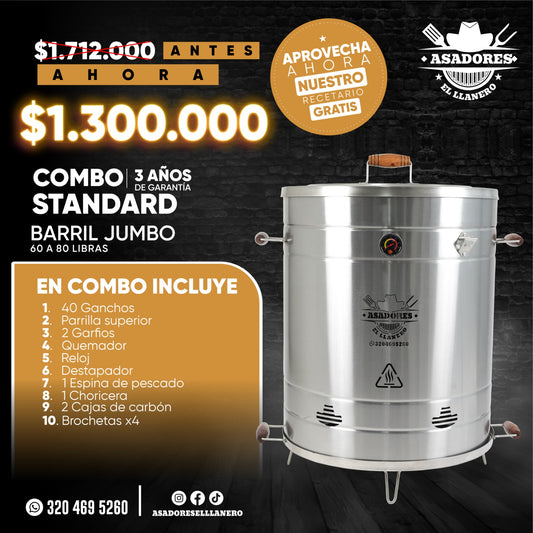 "¡Oferta Especial! Combo Barril Jumbo 60 a 80 Libras: Perfecto para Grandes Eventos y Emprendedores"