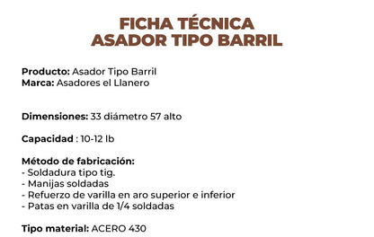"¡Combo Asador Pequeño 10 a 12 Libras! Compacto, Práctico y Perfecto para Tu Próximo Asado"